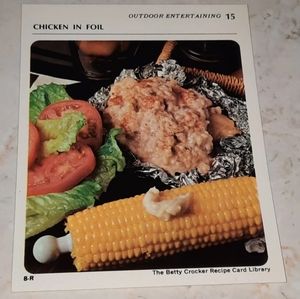 The Betty Crocker Recipe Card Library REPLACEMENT CARD OUTDOOR ENTERTAINING 1971